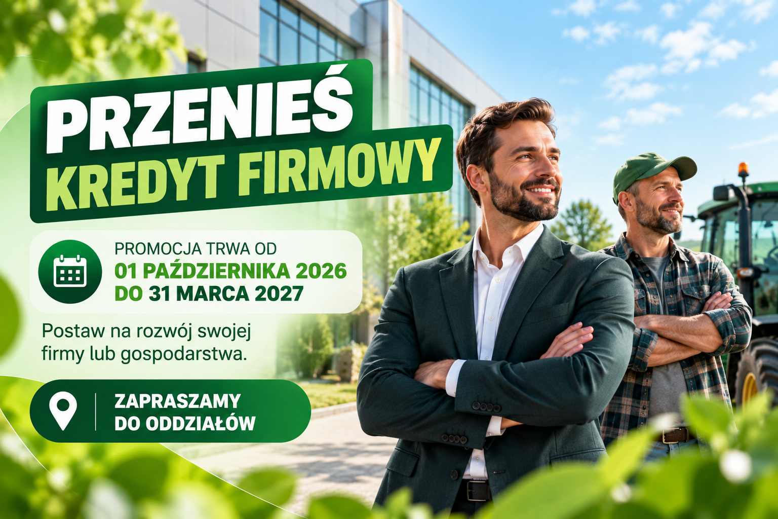 Przenieś kredyt firmowy do naszego Banku i skorzystaj z promocji